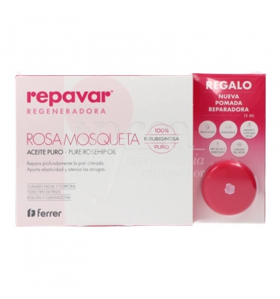 REPAVAR ACEITE ROSA MOSQUETA 15 ML.+ CREMA 50 ML