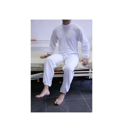 Pijama antipañal largo con cremalleras en espalda y piernas